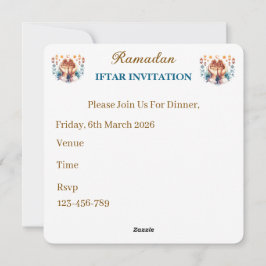 Iftar Dinner Invitations Feiertagskarte