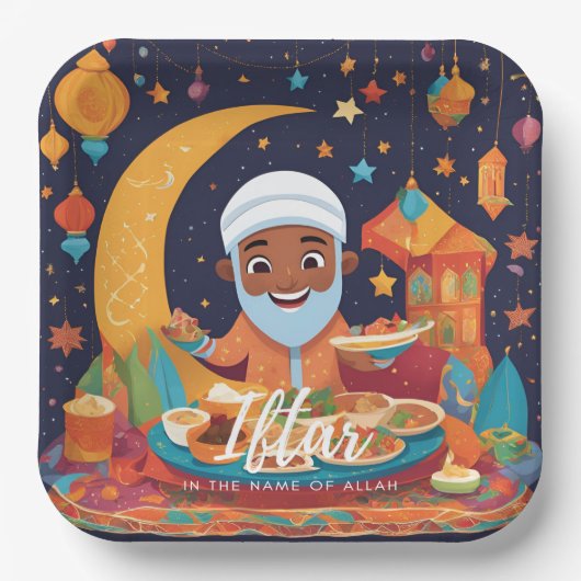 Iftar Disposable Vater Teller (Vorderseite)