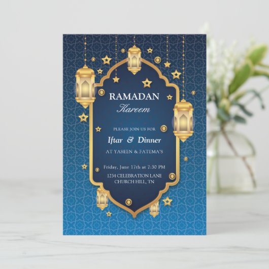 Iftar-Einladung | Beautiful iftar Einladung (Stehend Vorderseite)