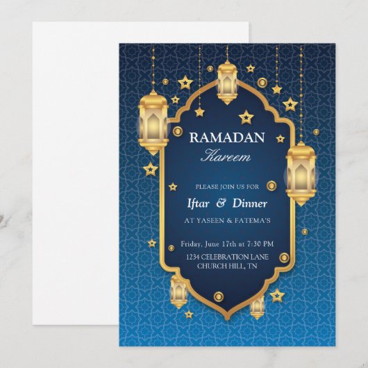 Iftar-Einladung | Beautiful iftar Einladung (Vorne/Hinten)