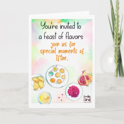 Iftar Feast - Colorful Card Karte (Vorderseite)