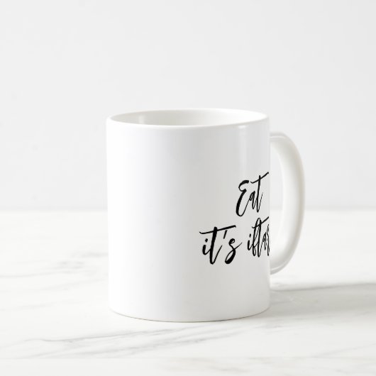 Iftar Funny Ramadan Eat It's Iftar Funny Minimalis Kaffeetasse (VorderseiteRechts)