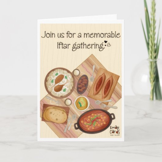 Iftar Invite - Dinner Table Karte (Vorderseite)