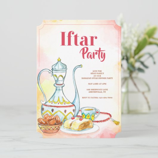 Iftar-Party Einladung (Stehend Vorderseite)