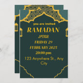 Iftar-Party Einladung, mein Geburtstag in Rmadan, Einladung (Vorne/Hinten)