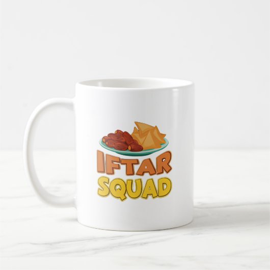 Iftar Squad Ramadan Food Illustration Kaffeetasse (Links)