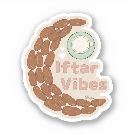 Iftar-vibes inspiriert aufkleber (Vorderseite)