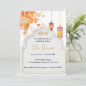 Iftes Abendessen Einladung Rmadan Orangenfarbe (Stehend Vorderseite)