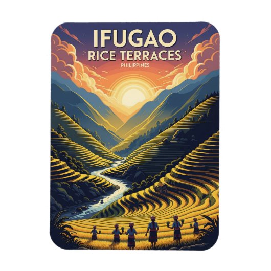 Ifugao Rice Terraces Philippines Reisen Magnet (Vertikal)