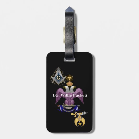 IG LUGGAGE TAG GEPÄCKANHÄNGER (Rückseite vertikal)