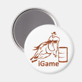 iGame Barrel Racing Pferd Magnet (Vorderseite/Rückseite)