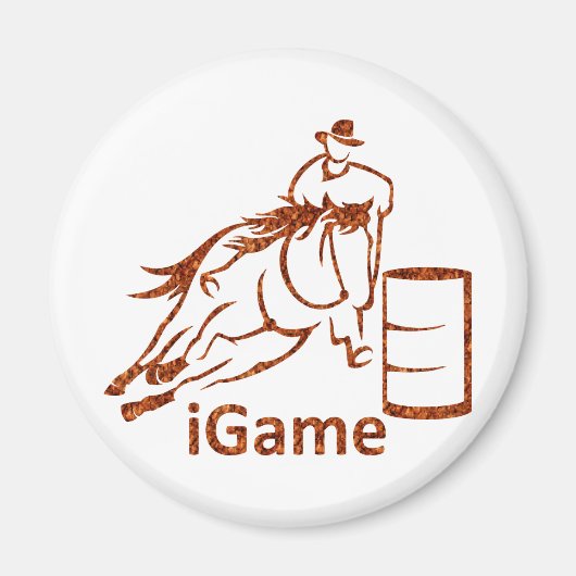 iGame Barrel Racing Pferd Magnet (Vorne)