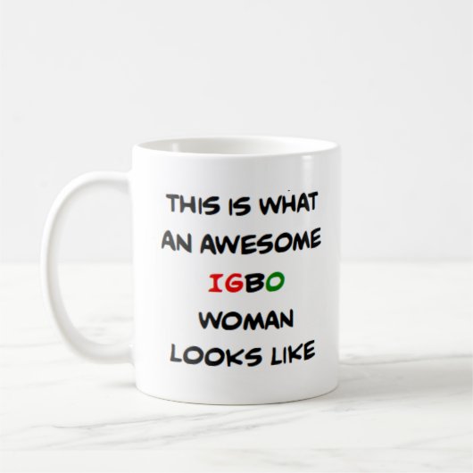 Igbo-Frau, großartig Kaffeetasse (Links)