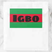 Igbo Green und Red Rechteckiger Aufkleber (Tasche)