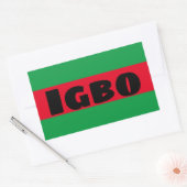 Igbo Green und Red Rechteckiger Aufkleber (Umschlag)