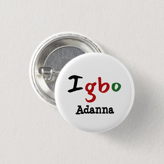 Igbo Trendy und Unique Button (Vorne & Hinten)