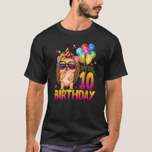 Igel 10. Geburtstag 10 Jahre alter Igel Birt T-Shirt