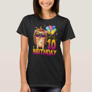 Igel 10. Geburtstag 10 Jahre alter Igel Birt T-Shirt