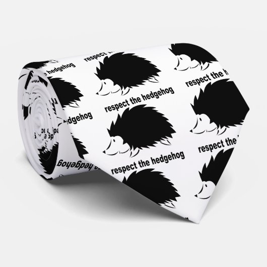 Igel - Achtung des Igels Krawatte (Gerollt)