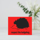 Igel - Achtung des Igels Postkarte (Stehend Vorderseite)