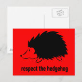 Igel - Achtung des Igels Postkarte (Vorne/Hinten)