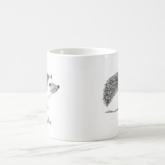 Igel Adorable Süße Tier Malerei Kaffeetasse (Mittel)