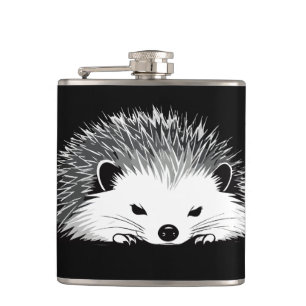 Igel Adorable Süße Tier Schlafen Entspannen Flachmann