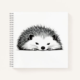 Igel Adorable Süße Tier Schlafen Entspannen Notizblock
