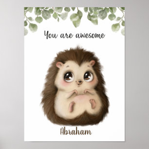 Igel-Affirmationen, benutzerdefinierbar Poster