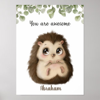 Igel-Affirmationen, benutzerdefinierbar Poster
