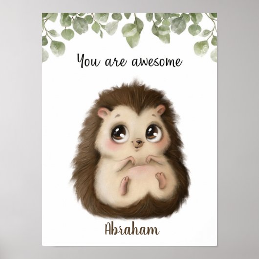 Igel-Affirmationen, benutzerdefinierbar Poster (Vorne)