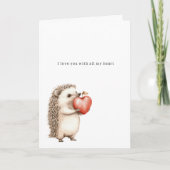 Igel All mein Herz Liebe Karte (Vorderseite)