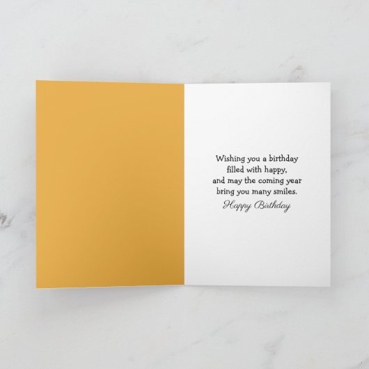 Igel am Geburtstag im Herbst Karte (Innenseite)