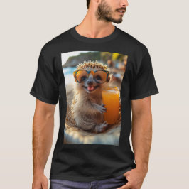 Igel am Strand mit cooler Brille T-Shirt