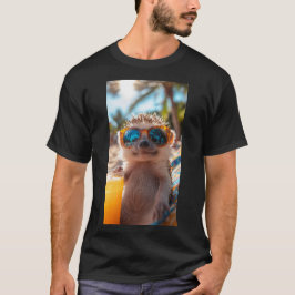 Igel am Strand mit cooler Brille T-Shirt