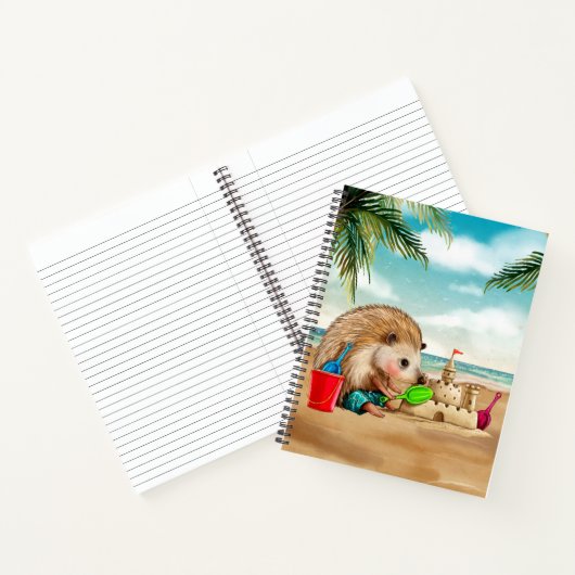 Igel am Strand Notizblock (Innenseite)