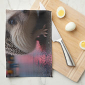 Igel am Times Square Geschirrtuch (Viertel Falte)