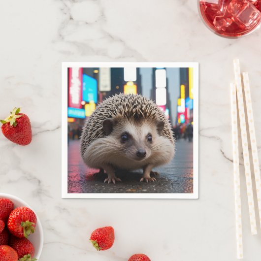 Igel am Times Square Serviette (Beispiel)