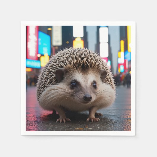 Igel am Times Square Serviette (Vorderseite)