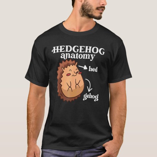 Igel Anatomie Körperteile Niedliche Igel T-Shirt (Vorderseite)