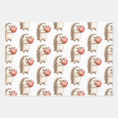 Igel Apple Heart Birthday Geschenkpapier Set (Vorderseite 3)