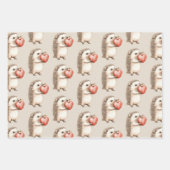 Igel Apple Heart Birthday Geschenkpapier Set (Vorderseite 2)