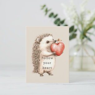 Igel Apple Heart Postkarte