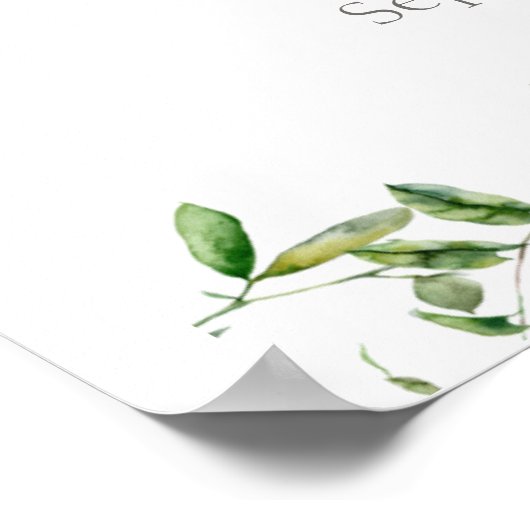 Igel Aquarell Blumendusche Begrüßung Poster (Ecke)