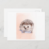 Igel Aquarellmalerei Postkarte (Vorne/Hinten)