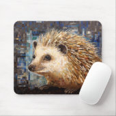 Igel Art Deco Paint Mosaic Mousepad (Mit Mouse)