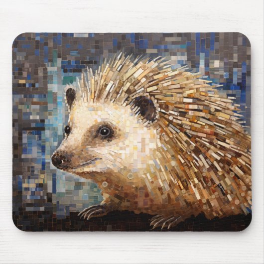 Igel Art Deco Paint Mosaic Mousepad (Vorne)