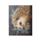 Igel Art Deco Paint Mosaic Notizblock (Rotiert)
