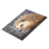 Igel Art Deco Paint Mosaic Notizblock (angewinkelt)