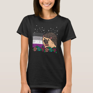 Igel Asexual Flag Blume Animal Ace Pride lgb T-Shirt